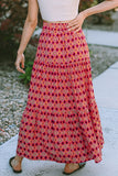 Printed Tiered Maxi Skirt - felvior