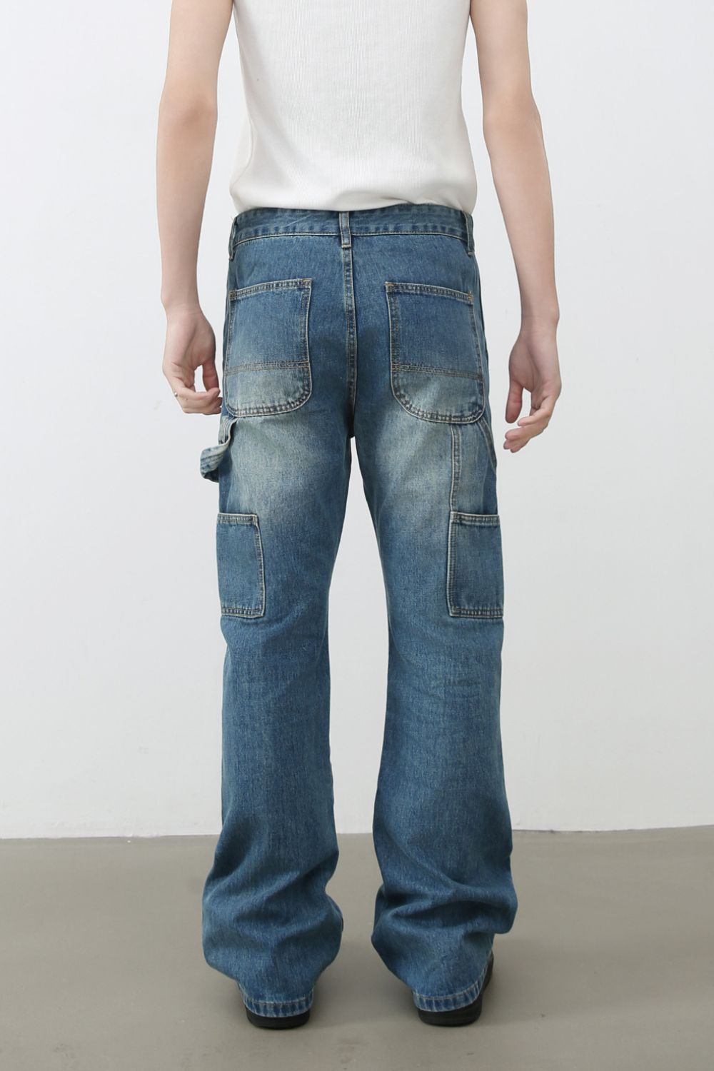 Men's Distressed Baggy Jeans - felvior
