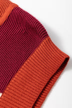 Striped Quarter Zip Cap Sleeve Sweater Dress