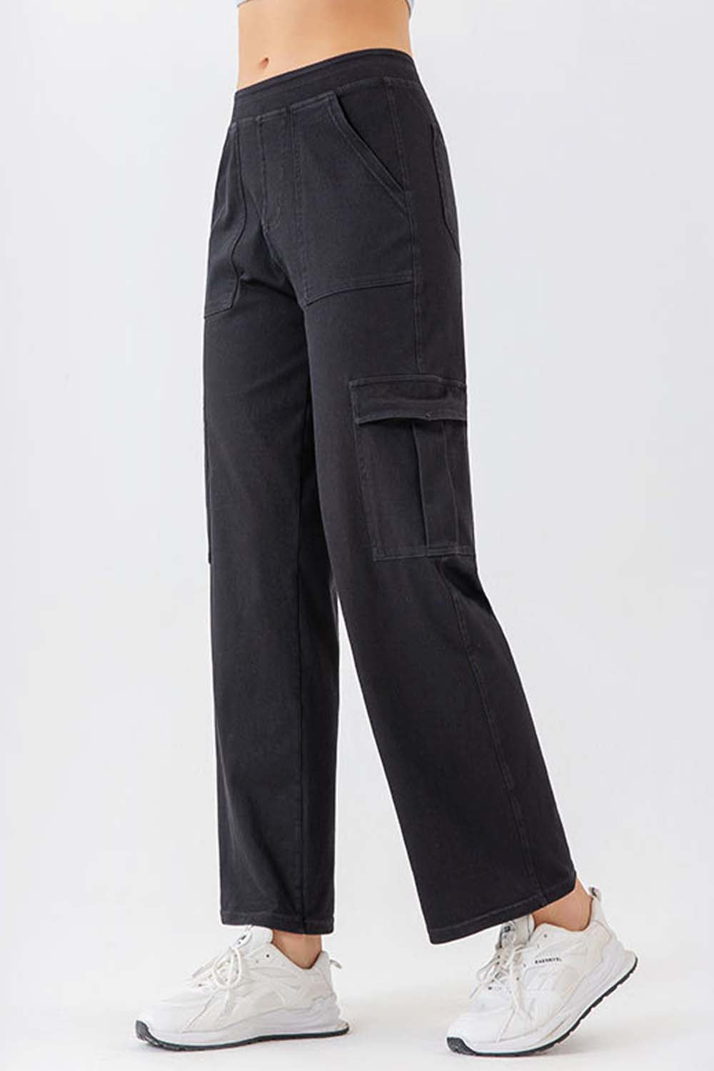 Buttoned Pocketed Long Jeans - felvior