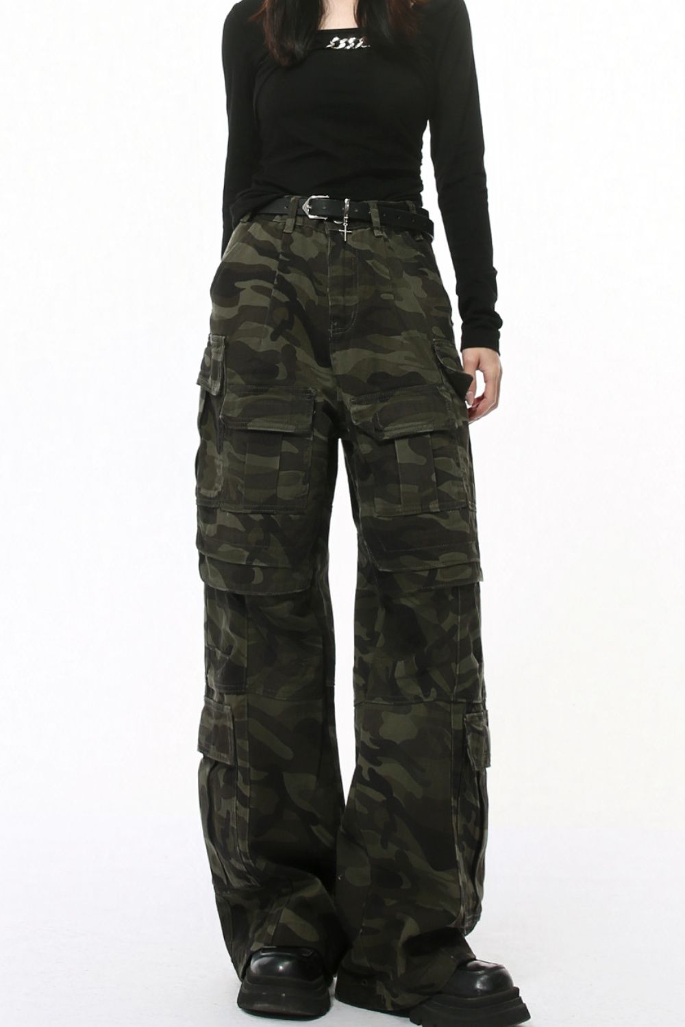 Men's Camouflage Straight Cargo Jeans