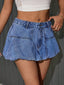 Bubble Mini Denim Skirt