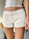 Devine Button Detail Shorts - felvior