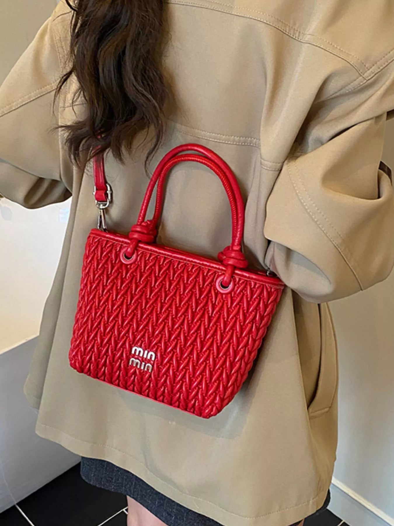 Braided Leather Crossbody Bag Secondary image