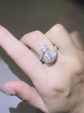 2 Carat Moissanite 925 Sterling Silver Bypass Ring - felvior