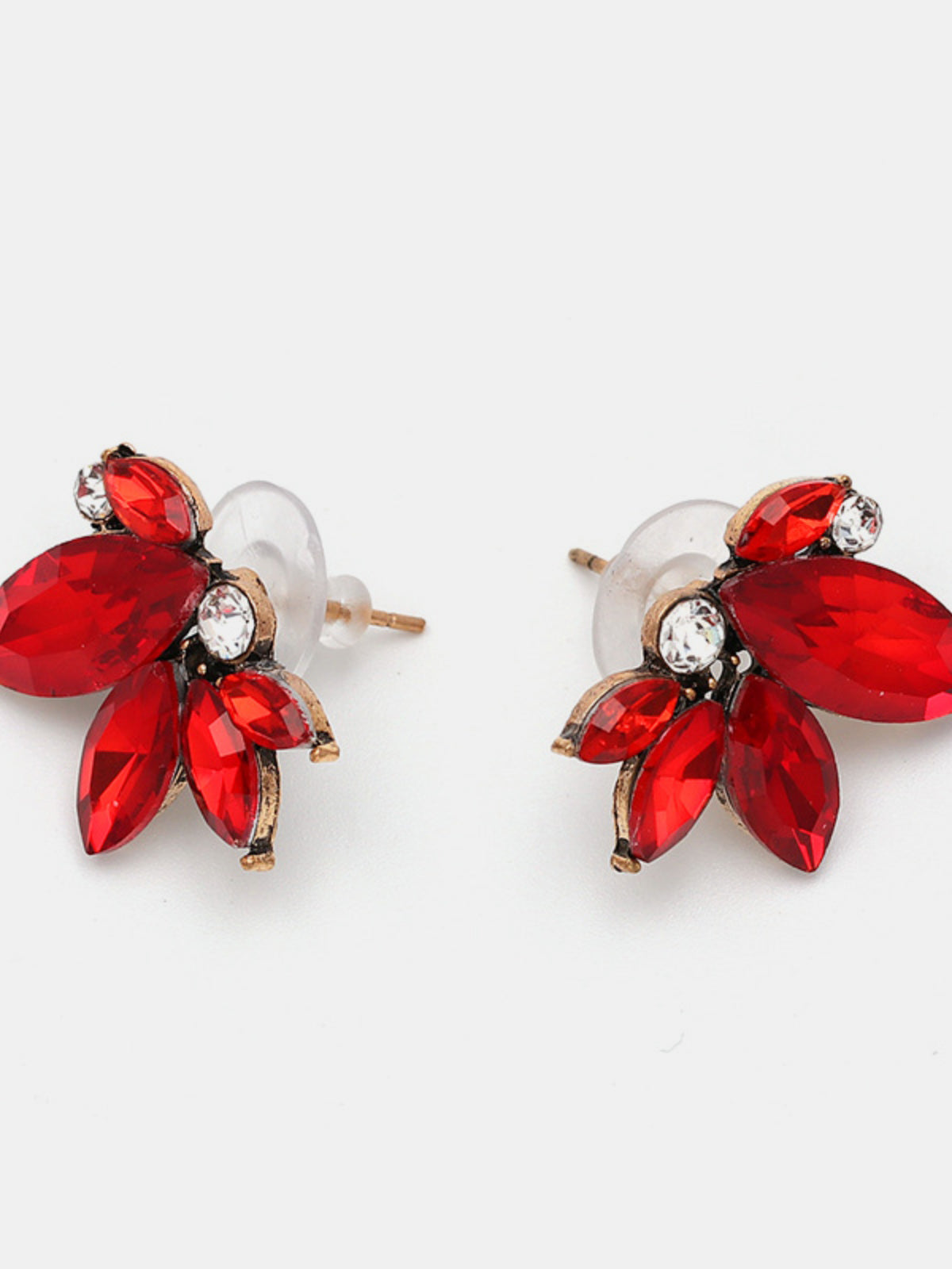 Alloy Rhinestone Flower Stud Earrings - felvior