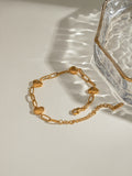 18K Gold-Plated Stainless Steel Heart Bracelet - felvior