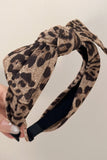 Leopard Polyester Wide Headband - felvior