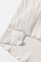 Wavy Textured Mock Neck Tank