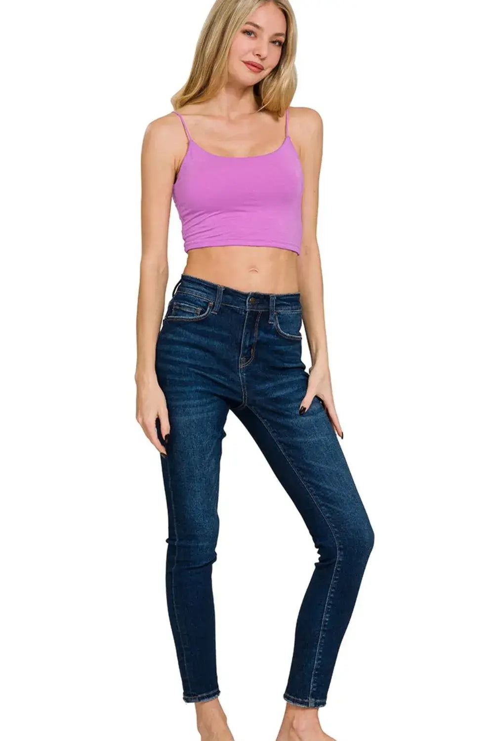 Zenana Double Layered Spaghetti Bra Cami