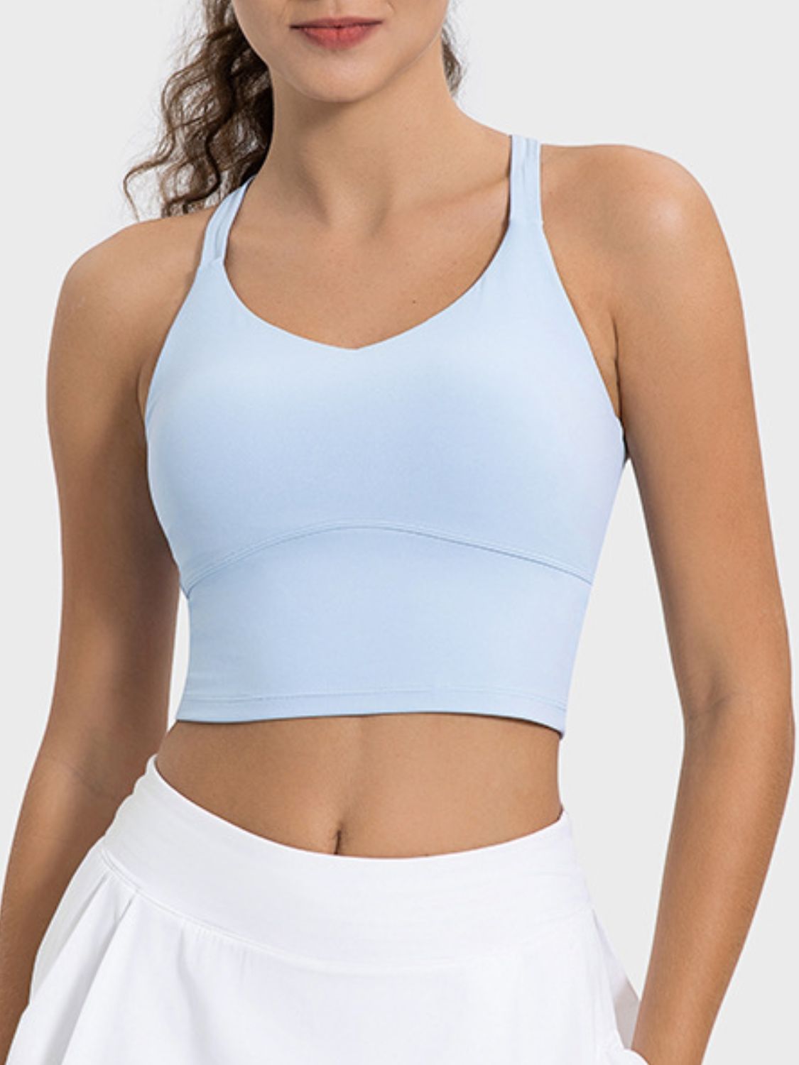 Millennia Crisscross Round Neck Active Tank - felvior