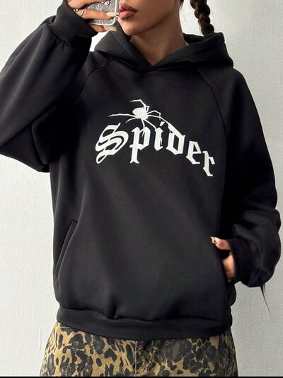 SPIDER Long Sleeve Hoodie with Kangaroo Pocket - felvior