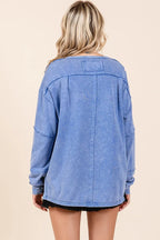 Mittoshop Star Graphic Mineral Wash Long Sleeve Top