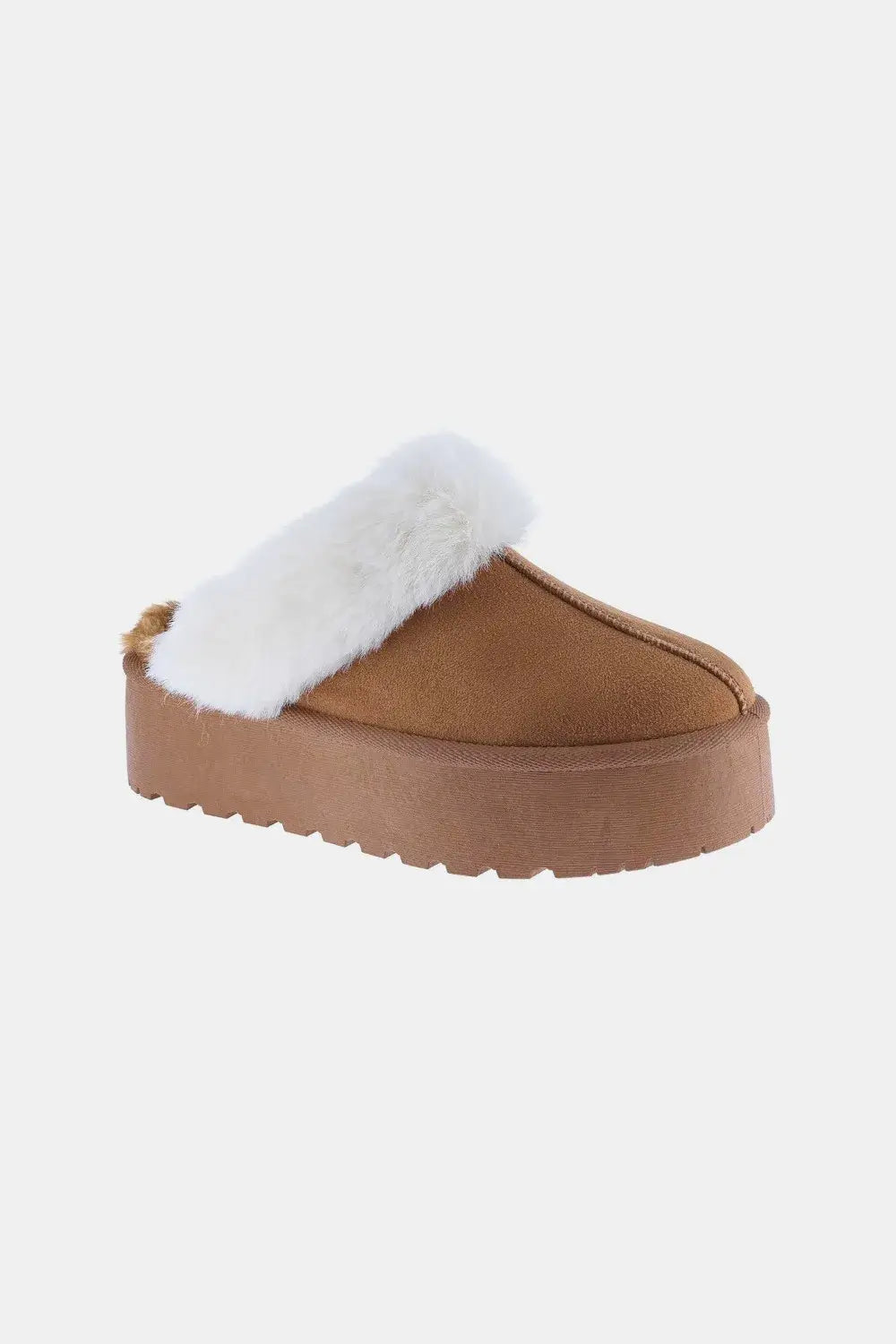 Weeboo Thick Bottom Fur Trim Snow Slippers Image principale du produit
