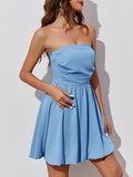 Ruched Tube Mini Dress - felvior