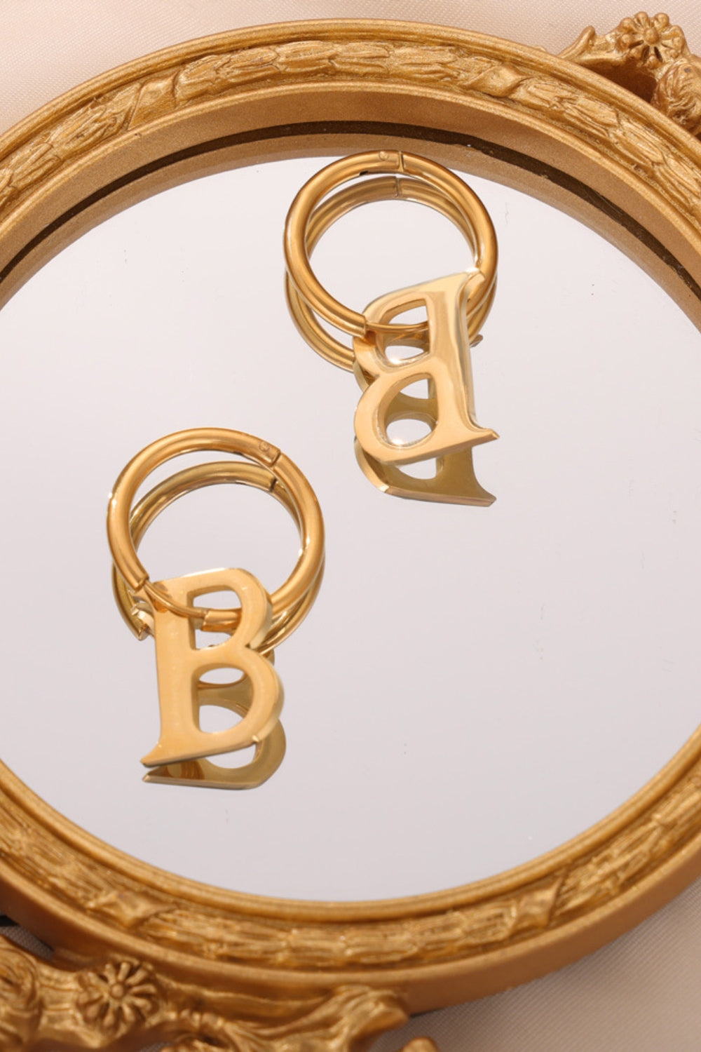 Titanium Steel Letter Hoop Earrings - felvior