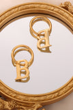 Titanium Steel Letter Hoop Earrings - felvior