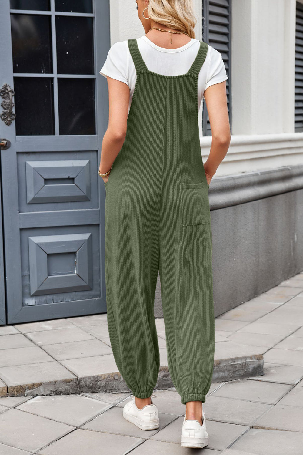 Lovelet Knotted Strap Overalls with Pockets - felvior