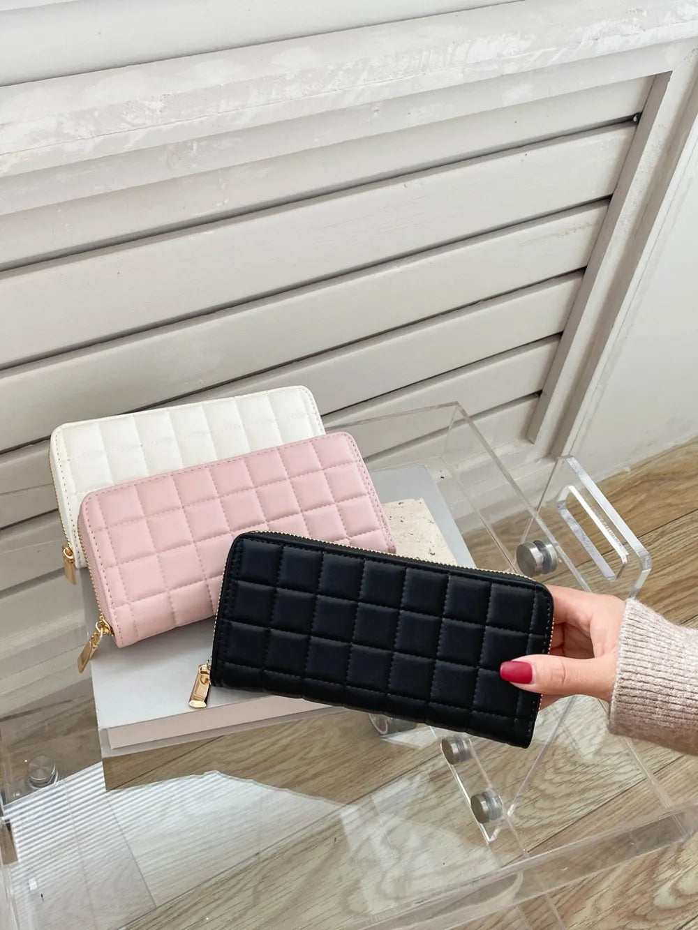 PU Leather Solid Color Wallet Secondary image