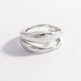 925 Sterling Silver Double-Layered Ring - felvior