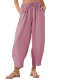 Full Size Drawtising Cropped Jogger Pants Plus Size - felvior