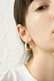Gold-Plated Brass Huggie Earrings - felvior