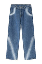 Men's Tie-Dye Washed Straight Leg Jeans