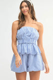 MABLE Gingham Tube Top and Shorts Set - felvior