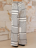 Button Down Half Sleeve Top and Pants Set - felvior