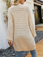 Open Front Sweater Cardigan with Pockets