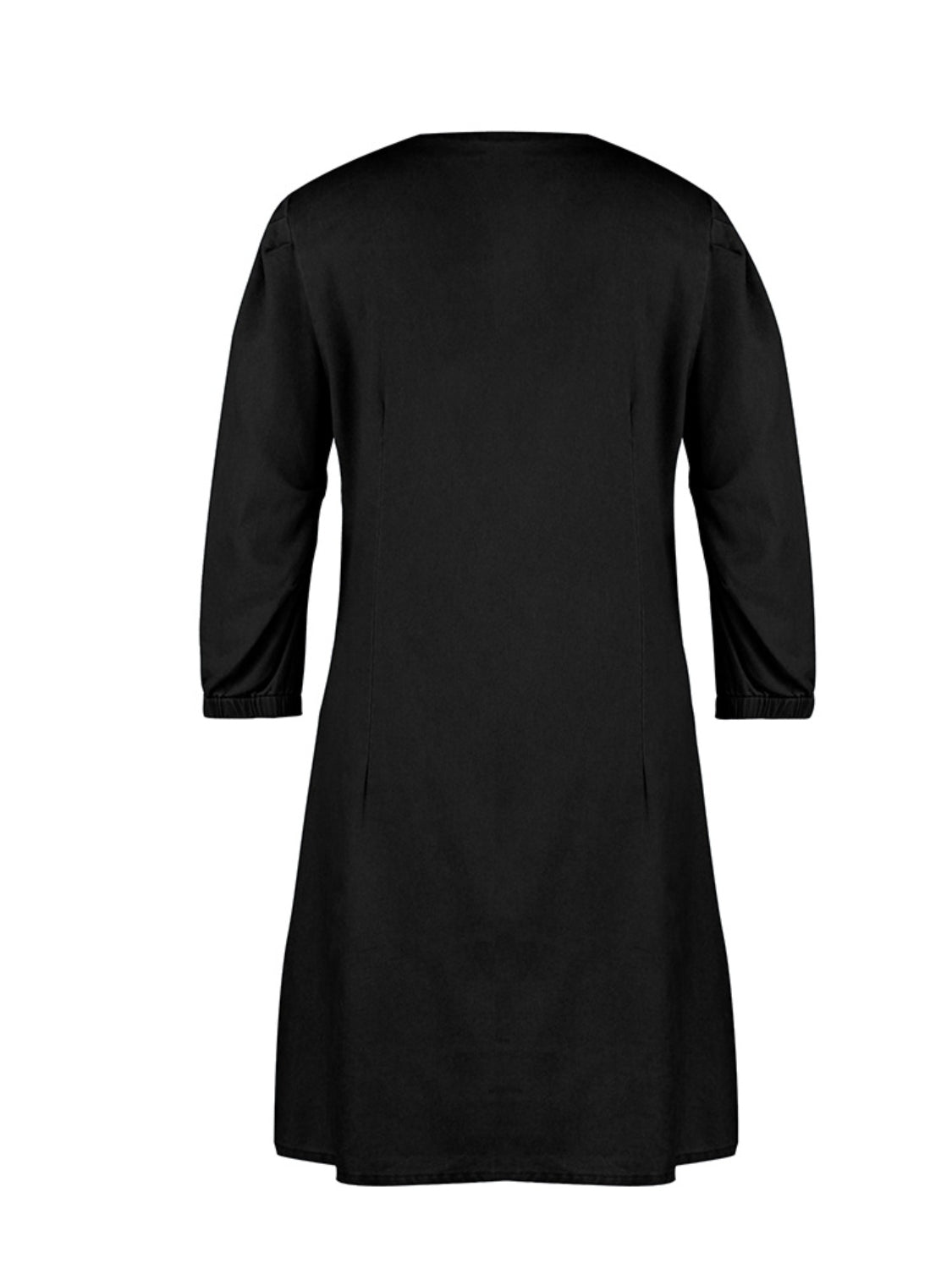Full Size V-Neck Half Sleeve Dress - felvior