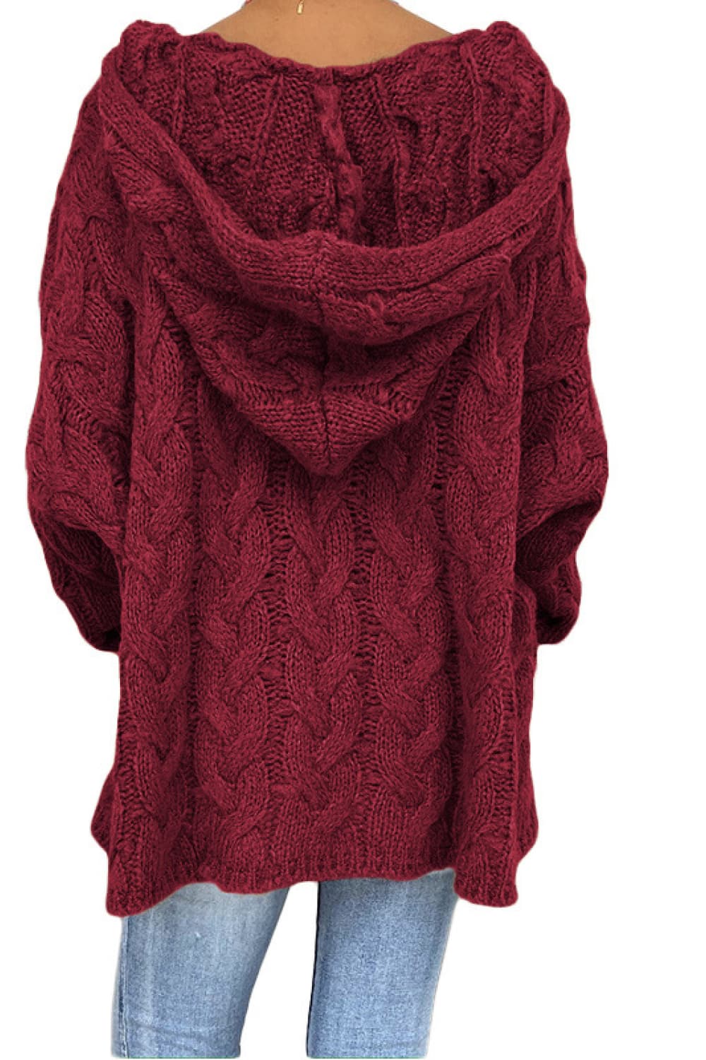 Cable-Knit Hooded Sweater - felvior