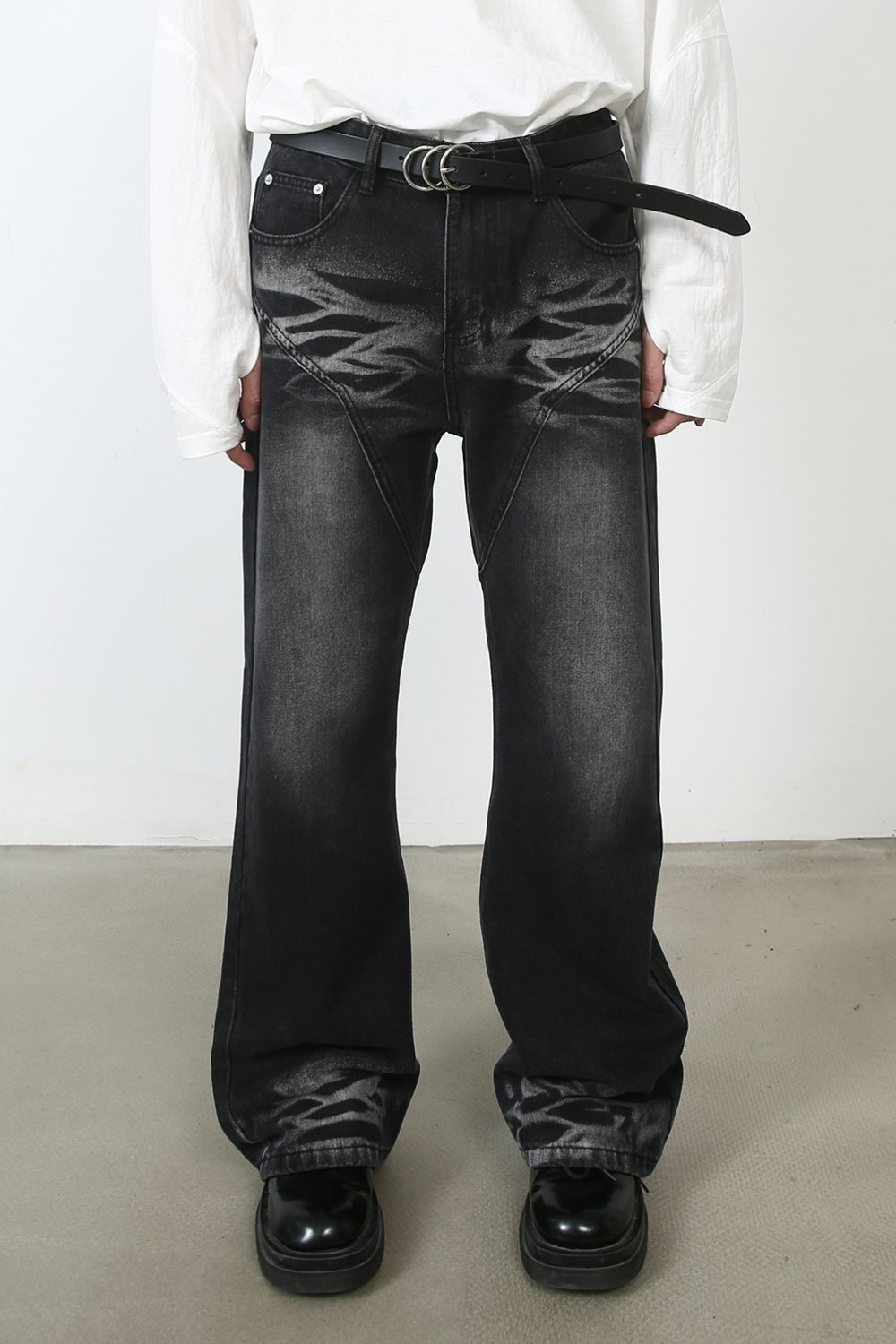 Men's Mid Rise Jeans with Pockets - felvior