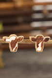 Bull Head Alloy Stud Earrings - felvior