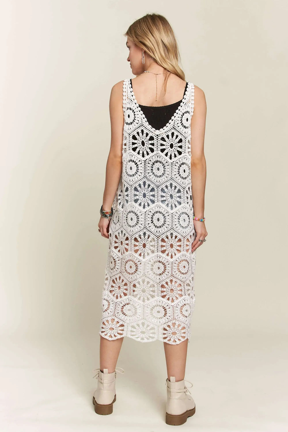 ADORA Crochet Cover-Up Tunic Top