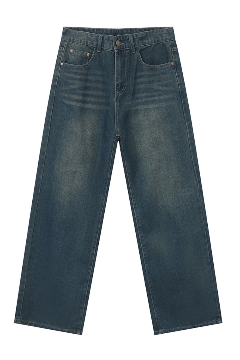 Men's Mid Rise Straight Leg Jeans