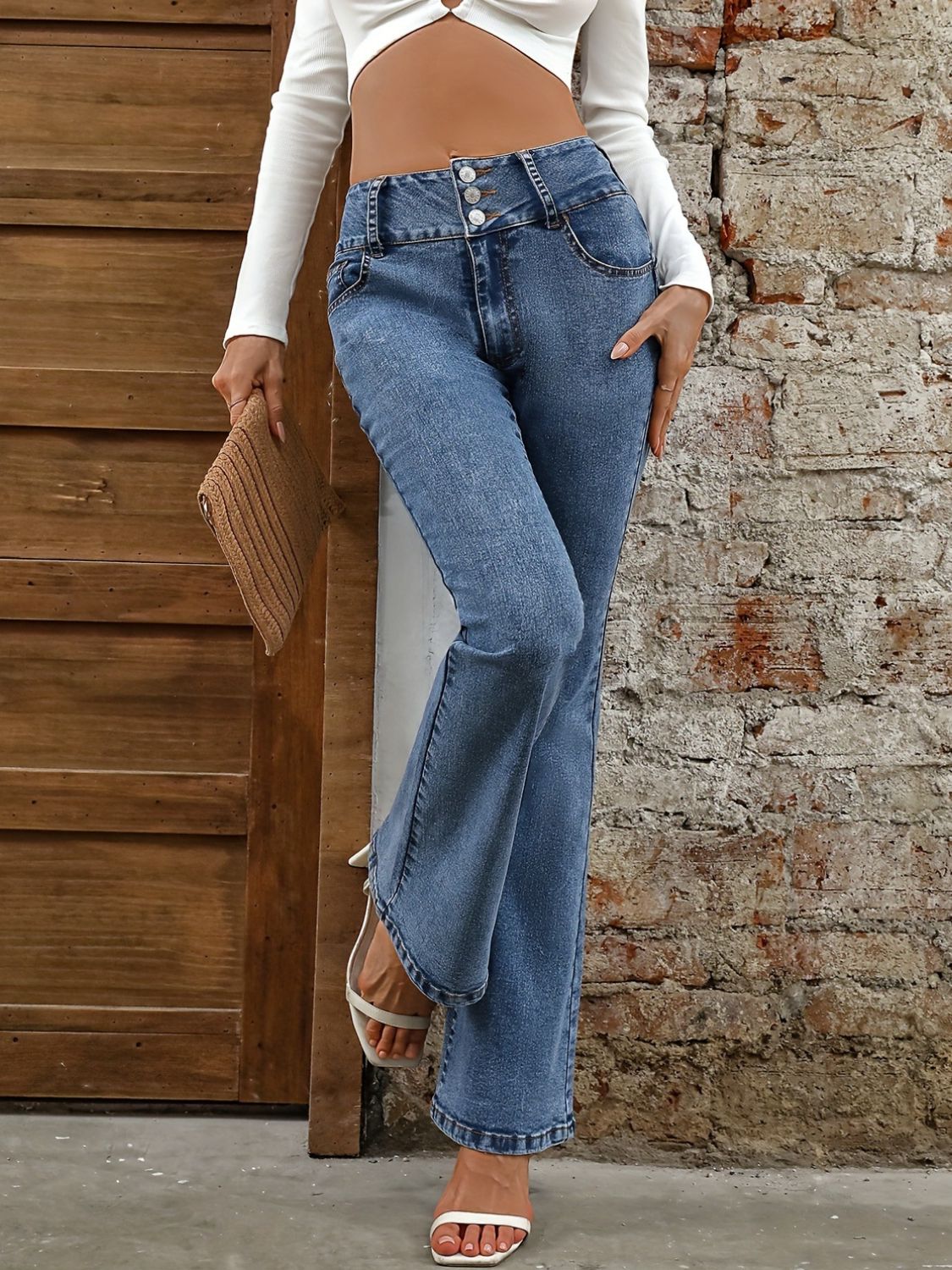 Bootcut Jeans with Pockets - felvior
