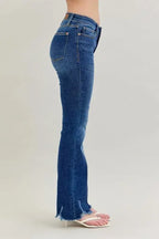 Judy Blue Full Size Mid-rise Non-distressed Hem Bootcut Jeans Plus Size