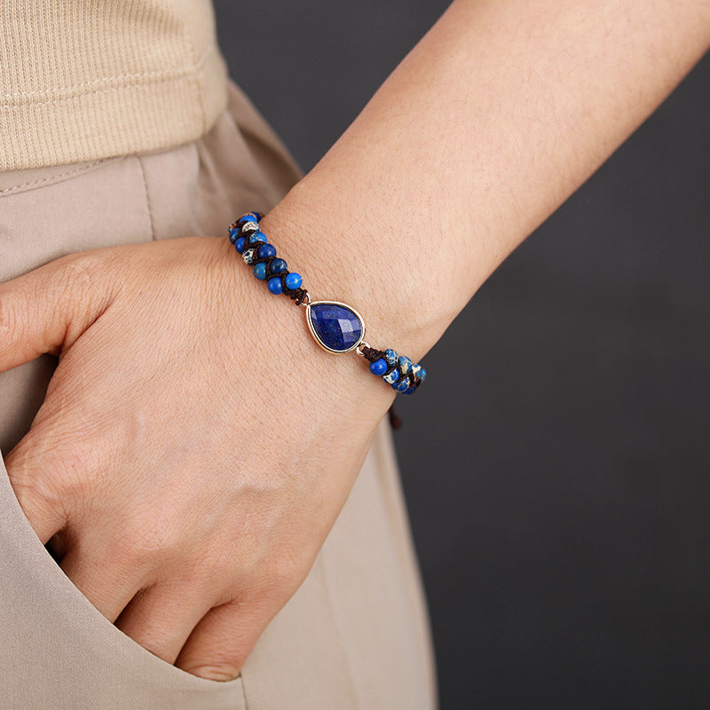 Handmade Teardrop Shape Beaded Bracelet - felvior