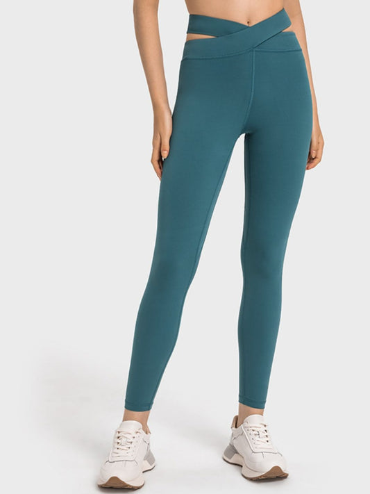 Millennia Crisscross Cutout Sports Leggings - felvior
