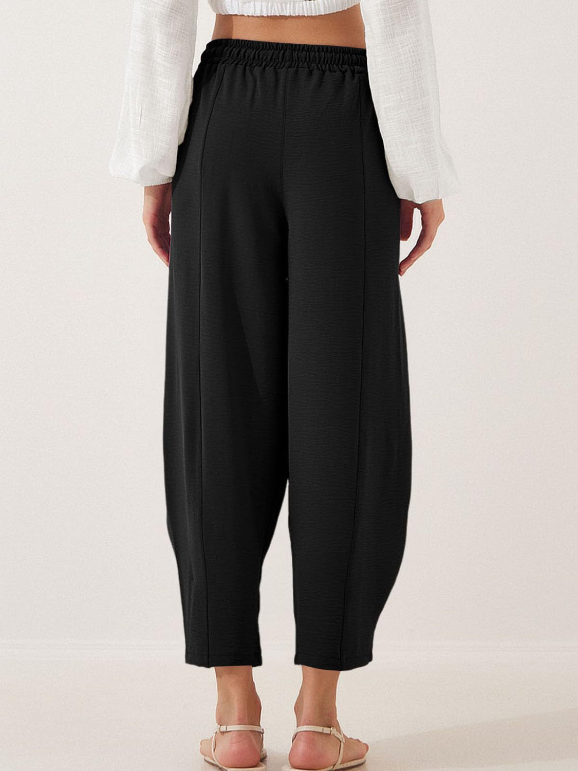 Full Size Drawtising Cropped Jogger Pants Plus Size
