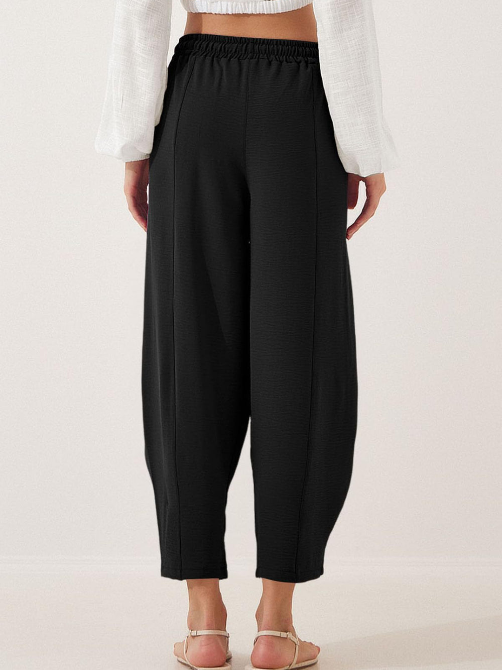 Full Size Drawtising Cropped Jogger Pants Plus Size