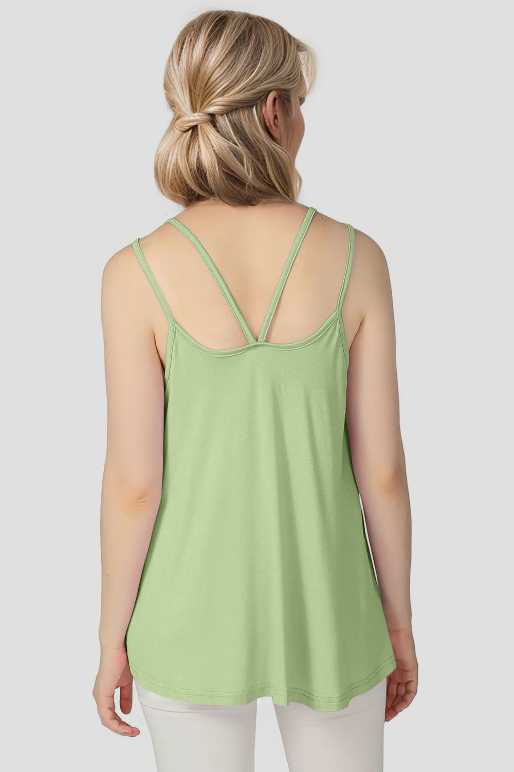 Basic Bae Bamboo Scoop Neck Double Spaghetti Straps Cami - felvior