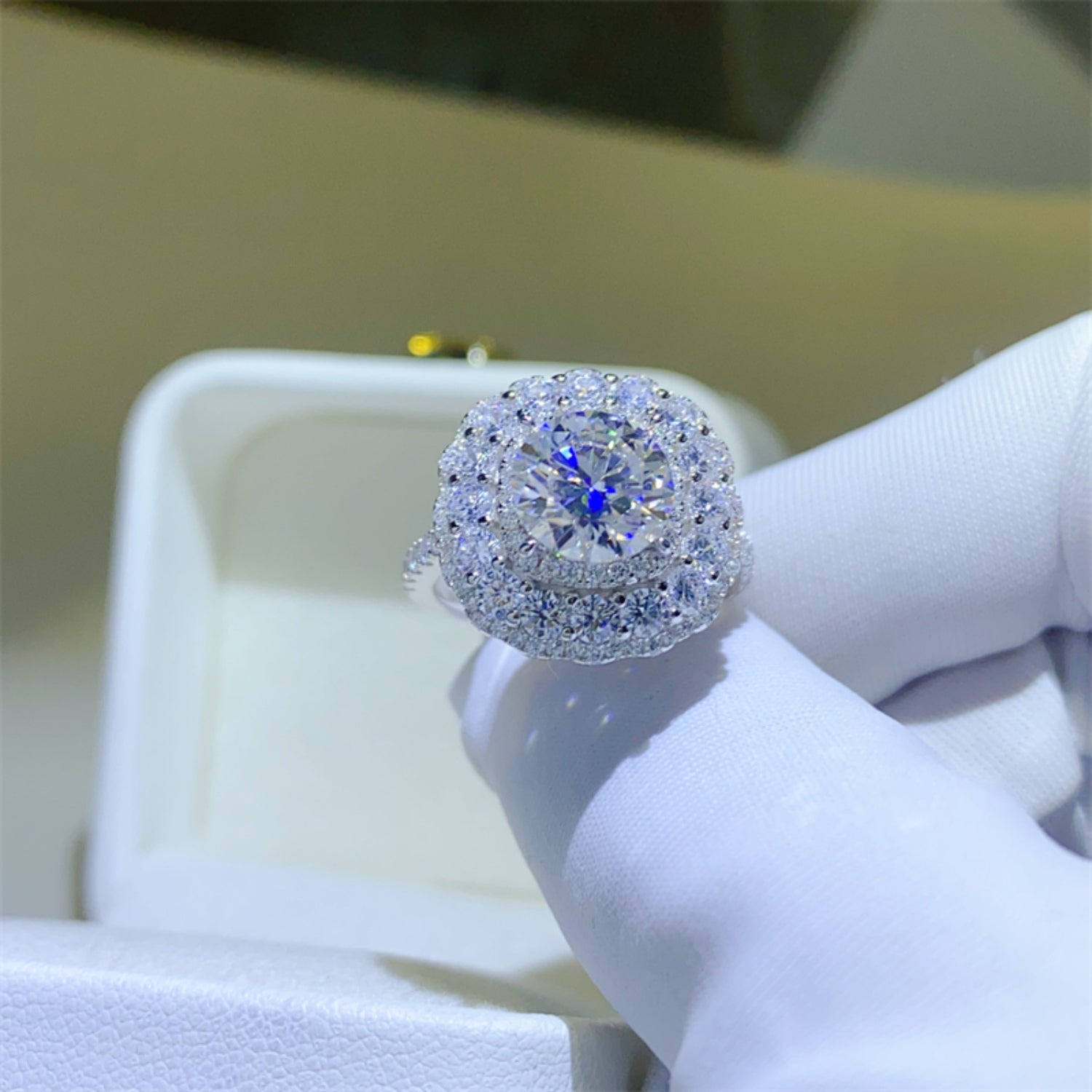 2 Carat Moissanite 925 Sterling Silver Ring - felvior
