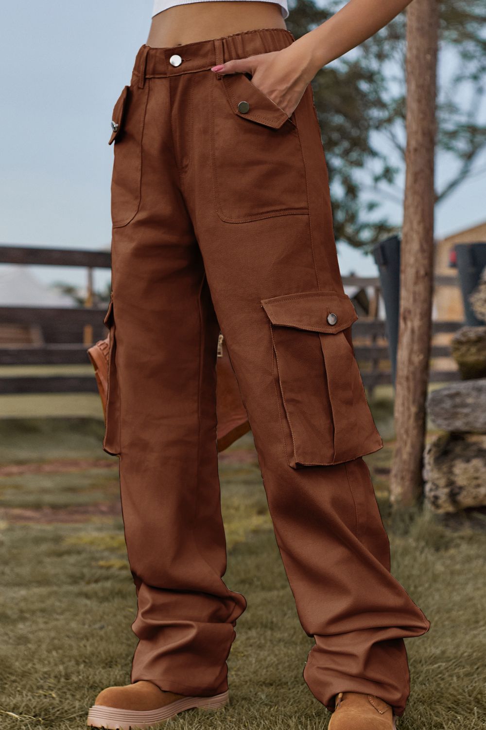 Loose Fit Long Jeans with Pockets - felvior
