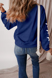 GAME DAY Star Round Neck Long Sleeve Sweatshirt - felvior