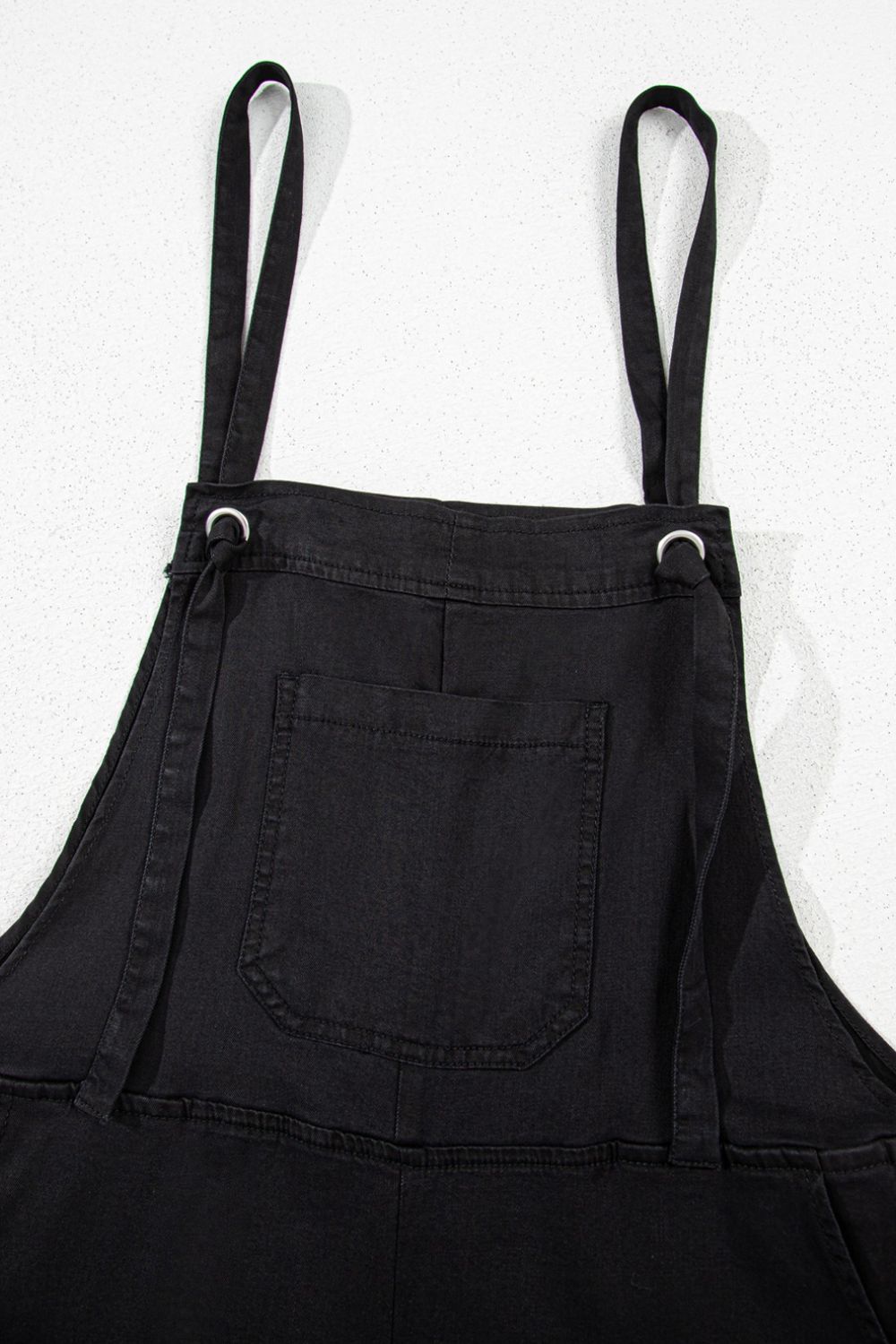 Square Neck Denim Overalls with Pockets - felvior