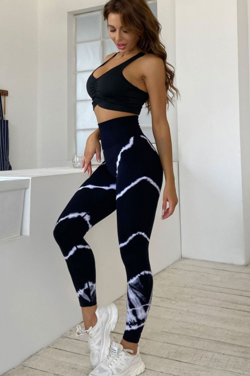 Slim Fit High Waist Long Active Pants - felvior