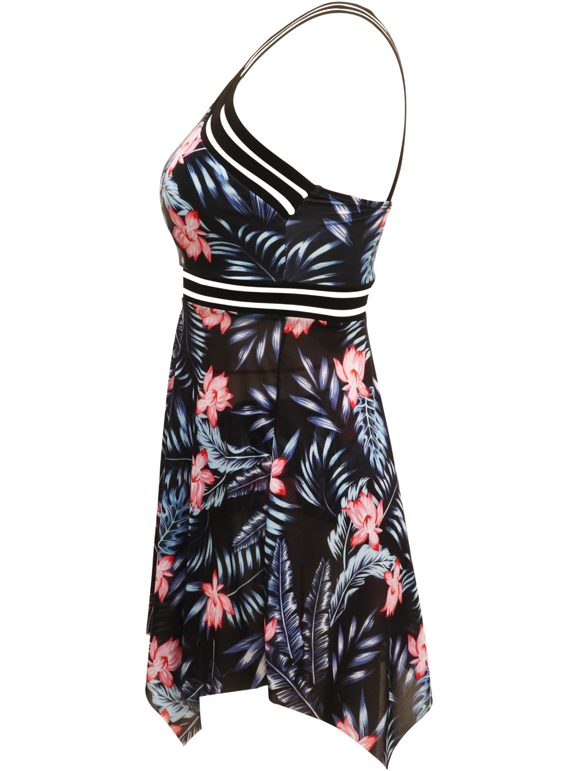 Cutout Printed Two-Piece Swim Set - felvior