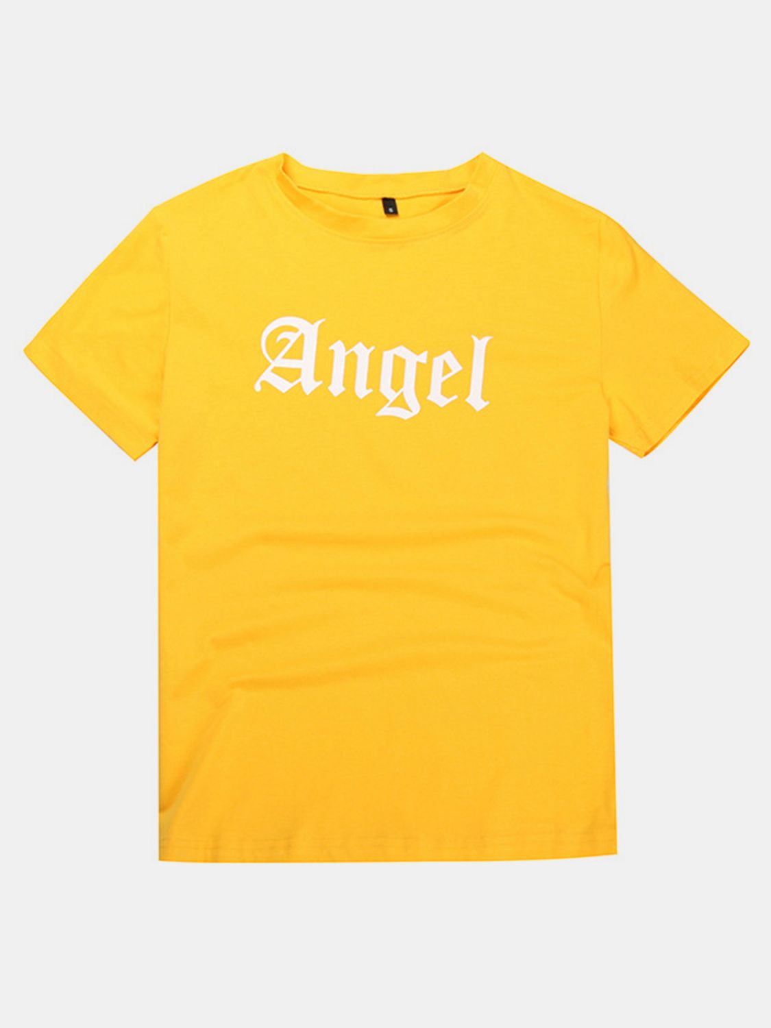 Perfee ANGEL Round Neck Short Sleeve T-Shirt - felvior